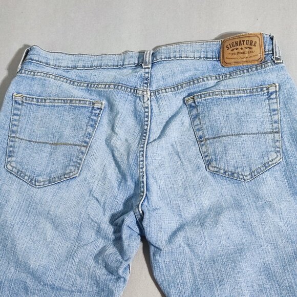 Signature by Levi Strauss jeans men's size W36/L30 denim blue Relaxed Straight - Picture 4 of 14